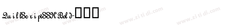 QuillScriptSSK Bold字体转换